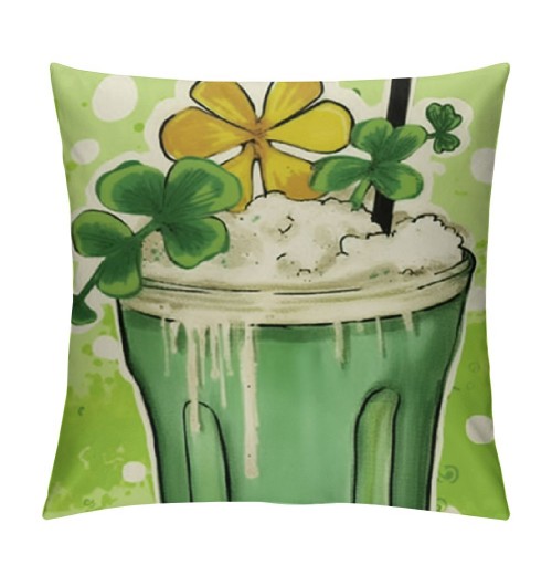 Ulloord St Patricks Day 18x18 Inch Set of 2 Throw pillowcase Hat Home Sofa Decor pillowcase Decoration Cushion Cases