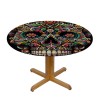 Ulloord Round Fitted Table Table  with Elastic Edged Waterproof Wipeable Round Table Cover for Patio Parties 