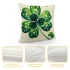 Ulloord St. Patrick's Day pillow Covers, Green Striped Wished Farmhouse Throw pillowcases for Home Sofa Couch Cushion Decoration