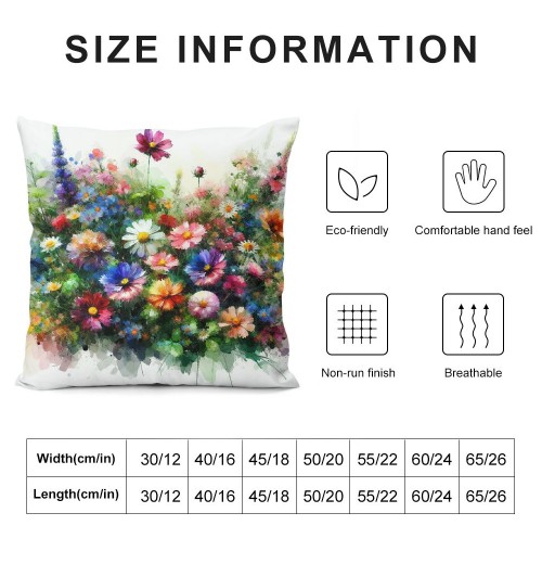 Ulloord Spring pillow Covers Colorful Flowers Butterfly Decorative pillow Cases Decorations Farmhouse Home Decor for Sofa