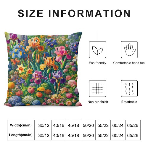 Ulloord Spring pillow Covers, Striped Live Life in Full Spring is in The Air Farmhouse Decorative Throw pillowcases for Home Sofa Couch Decoration