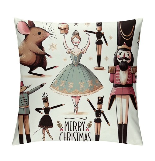 Ulloord Christmas pillow Covers Decorative Throw pillowcase Winter Holiday Cushion Cases Xmas Decoration for Home Party Sofa Couch