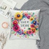 Ulloord Summer pillow Covers Summer Vibers pillows Decorative Throw pillows Summer Decorations Farmhouse Decor Cushion Case for Sofa Couch