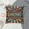 Ulloord  Easter pillow Covers Farmhouse Bunny Decoration Egg Rabbit Decorative pillow Cases for Sofa Couch