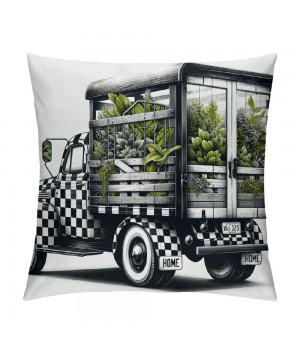 Ulloord Farmhouse pillow Covers Buffalo Plaid Truck Eucalyptus Leaves Home Sweet Home Decorative Throw pillow Covers Spring Farmhouse Decor pillow Case for Sofa Couch