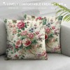 Ulloord pillow Covers Pink Flowers It is So Good to Be Home Spring pillows Decorative Throw pillows Floral Cushion Case Summer Decorations Farmhouse Decor for Sofa