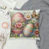 Ulloord pillow Covers Easter Eggs Floral Rabbit pillows Decorative Throw pillows Cushion Case Farmhouse Decor for Couch Sofa