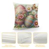 Ulloord pillow Covers Easter Eggs Floral Rabbit pillows Decorative Throw pillows Cushion Case Farmhouse Decor for Couch Sofa