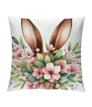 Ulloord Easter pillow Covers Easter Decorations for Home Floral pillows Bunny Easter Buffalo Plaid Eggs Decorative Throw pillows Spring Easter Farmhouse Decor