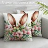 Ulloord Easter pillow Covers Easter Decorations for Home Floral pillows Bunny Easter Buffalo Plaid Eggs Decorative Throw pillows Spring Easter Farmhouse Decor