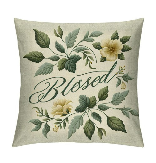 Ulloord Farmhouse pillow Cover Floral Decorative Spring Summer Decorations Cushion Case for Sofa Couch