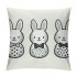 Ulloord pillow Covers, Rabbits Bunny Love All Striped Farmhouse Decorative Throw pillowcases for Home Sofa Couch Decoration