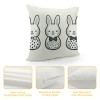 Ulloord pillow Covers, Rabbits Bunny Love All Striped Farmhouse Decorative Throw pillowcases for Home Sofa Couch Decoration