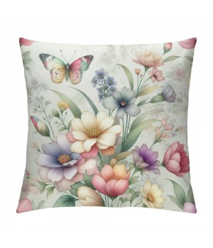 Ulloord pillow Covers Pink Flowers It is So Good to Be Home Spring pillows Decorative Throw pillows Floral Cushion Case Summer Decorations Farmhouse Decor for Sofa