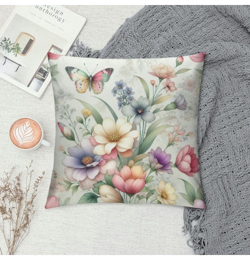 Ulloord pillow Covers Pink Flowers It is So Good to Be Home Spring pillows Decorative Throw pillows Floral Cushion Case Summer Decorations Farmhouse Decor for Sofa