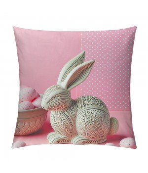 Ulloord pillow Covers, Rabbits Bunny Farmhouse Decorative Throw pillowcases for Home Sofa Couch Decoration