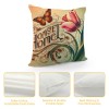 Ulloord Spring pillow Covers, Floral Bloom with Grace Farmhouse Decorative Throw pillowcases for Home Sofa Couch Decoration