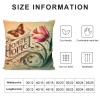 Ulloord Spring pillow Covers, Floral Bloom with Grace Farmhouse Decorative Throw pillowcases for Home Sofa Couch Decoration