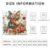 Ulloord pillow Covers Easter Eggs Floral Rabbit pillows Decorative Throw pillows Cushion Case Farmhouse Decor for Couch Sofa