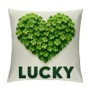 Ulloord St. Patrick's Day pillow Covers, Green Heart Buffalo Plaid Farmhouse Throw pillowcases for Home Sofa Couch Cushion Decoration