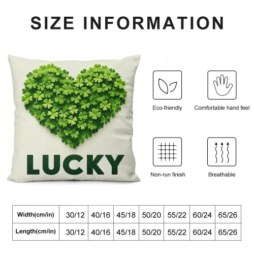 Ulloord St. Patrick's Day pillow Covers, Green Heart Buffalo Plaid Farmhouse Throw pillowcases for Home Sofa Couch Cushion Decoration