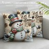 Ulloord Throw pillow Covers Christmas pillow Cover Vintage Xmas Outdoor Decorative pillow Cases Home pillowcase Cushion Cover for Sofa