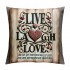 Ulloord pillow Covers Vintage Throw pillowcase Heart Pattern Cushion Covers Square Decorative Outdoor Indoor Home