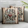 Ulloord pillow Covers Vintage Throw pillowcase Heart Pattern Cushion Covers Square Decorative Outdoor Indoor Home