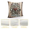 Ulloord pillow Covers Vintage Throw pillowcase Heart Pattern Cushion Covers Square Decorative Outdoor Indoor Home