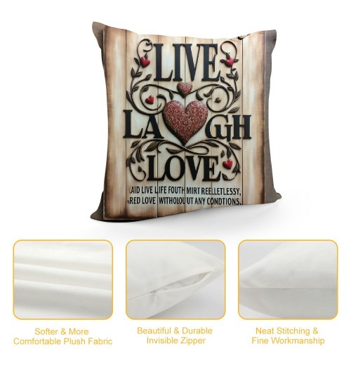 Ulloord pillow Covers Vintage Throw pillowcase Heart Pattern Cushion Covers Square Decorative Outdoor Indoor Home