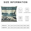 Ulloord Throw pillows Covers Vintage Beach Throw pillowcase Sea Animal Cushion Covers Square Country Decorative Home Couch