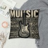 Ulloord Vintage Guitar Throw pillow Cover Speaks pillow Case Inspirational pillowcase Retro Cushion Cover for Home Sofa Bedroom Car(Guitar)