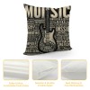 Ulloord Vintage Guitar Throw pillow Cover Speaks pillow Case Inspirational pillowcase Retro Cushion Cover for Home Sofa Bedroom Car(Guitar)