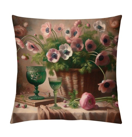 Ulloord Vintage Flower Throw pillow Covers &nbsp; Flower Floral Rustic Decorative Throw pillow Case pillow Cover Square Home Decor Couch