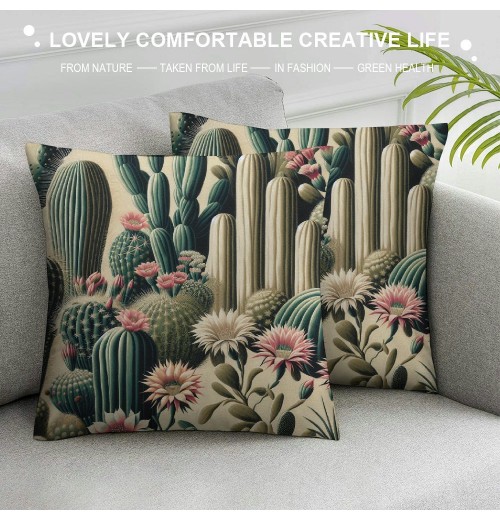 Ulloord Plant pillow Covers Rustic pillow Case Cushion Cases Home Decorative Cushion Covers for Garden Sofa