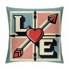 Ulloord &nbsp;Valentine's Day Love Throw pillow Covers Red Heart Decorative pillow Cover Wedding pillow Case Cushion Cover for Sofa Couch Bedroom Decoration