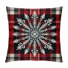 Ulloord Red Christmas pillow Covers Buffalo Plaid pillow Covers Christmas Tree &nbsp;pillow Case for Sofa Couch Xmas Decoration Throw pillow Cover