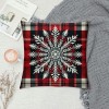 Ulloord Red Christmas pillow Covers Buffalo Plaid pillow Covers Christmas Tree &nbsp;pillow Case for Sofa Couch Xmas Decoration Throw pillow Cover