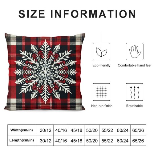 Ulloord Red Christmas pillow Covers Buffalo Plaid pillow Covers Christmas Tree &nbsp;pillow Case for Sofa Couch Xmas Decoration Throw pillow Cover