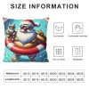 Christmas Blue Ocean Beach Decorations pillow Covers Swimming Holiday Winter Throw pillow Cases Outdoor Home Decor Cushion Cover for Sofa Couch