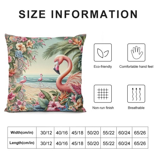 Vintage Christmas Style Farmhouse pillow Cover&nbsp;Flamingos Wear Santa Hats Decoraive Home Cushion CoverFlowers Outdoor Decor for Sofa Couch pillowcase ( Flamingo)