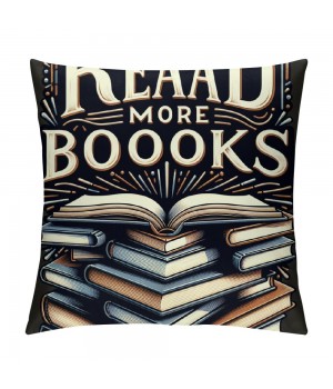 Ulloord Throw pillow Covers Lover Reading s Club Read More s Throw pillow Case Cushion Cover Home Office Indoor Decorative Square