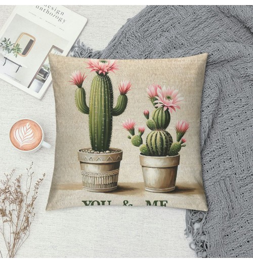 Ulloord Succulents Cactus pillow Covers Words Decorative Throw pillow Case Cushion Cover