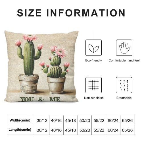 Ulloord Succulents Cactus pillow Covers Words Decorative Throw pillow Case Cushion Cover