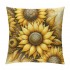 Ulloord Hello Summer Sunflower pillow Covers Yellow Flower Sunshine Black and White Buffalo Plaid Stripes Farmhouse Decorative Throw pillow Cases Cushion Covers for Sofa Couch