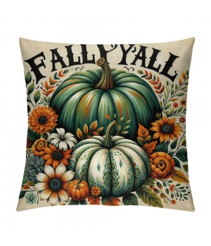 Ulloord Fall Decor Pumpkin Colorful Pumpkin Throw pillow Covers Autumn Theme Farmhouse Decorative Throw pillow Covers for Sofa (Fall Set)