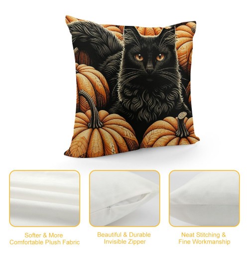 Vintage Fall Pumpkin Throw pillow Covers Halloween Decorative pillow Case Cushion Cover Square pillowcase Home Decor Sofa