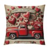  Vintage Wood&nbsp;Valentines Throw pillow Covers Happy Valentine's Day Quote pillow Case Retro Farmhouse pillow Cover Love Gift Cushion Cover for Couch