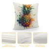 Ulloord Watercolor Pineapple Plant Farmhouse pillow Cover&nbsp;Ripe Pineapple Decorative Throw pillows Cover Super Soft Summer Cushion Cover Decor Couch Patio