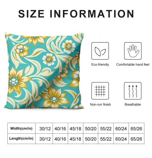 Ulloord Yellow Blue Geometric Flower pillow Covers Dahlia&nbsp;Floral Leaf Home Sweet Home Decor pillow Cases Standard Size Summer Modern Throw pillow Cushion Cover for Couch